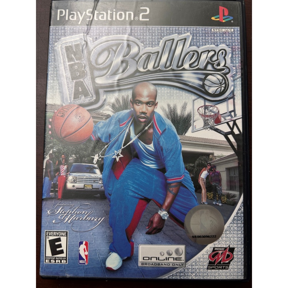 NBA Ballers Sony PlayStation 2 PS2 Midway Sports Stephon Marbury SLUS-20541